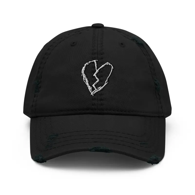 Broken Heart Distressed Dad Hat